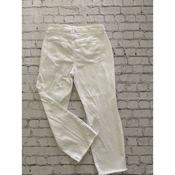 Vintage 1990s Sincerely Jules High Rise Kick Bell Crop Mom White Jeans Sz 30/24 - Picture 14 of 15